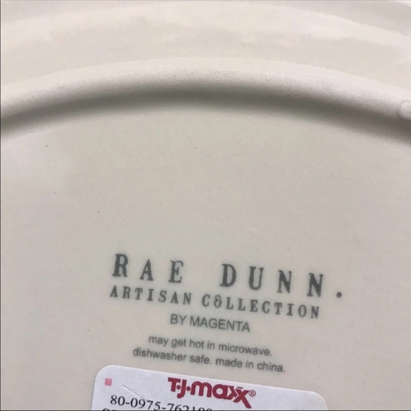 Rae Dunn NWT Oval Appetizer Plate YUM - Picture 2 of 2